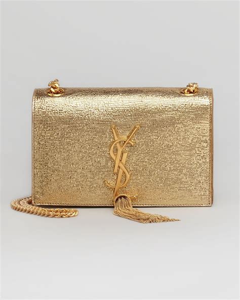 ysl gold crossbody bag.